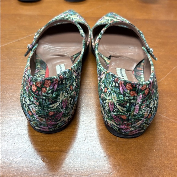 Tabitha Simmons Floral Flats - Green and Red - Picture 3 of 3